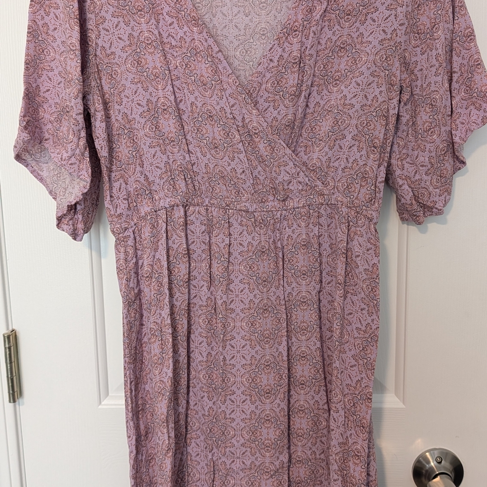 Rewind Lavender Paisley Midi Dress